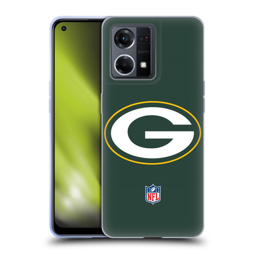 NFL Green Bay Packers Logo Plain Soft Gel Case for OPPO Reno8 4G