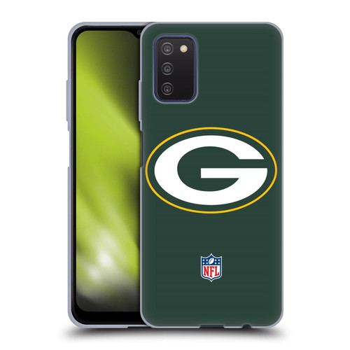 NFL Green Bay Packers Logo Plain Soft Gel Case for Samsung Galaxy A03s (2021)