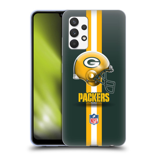 NFL Green Bay Packers Logo Helmet Soft Gel Case for Samsung Galaxy A32 (2021)