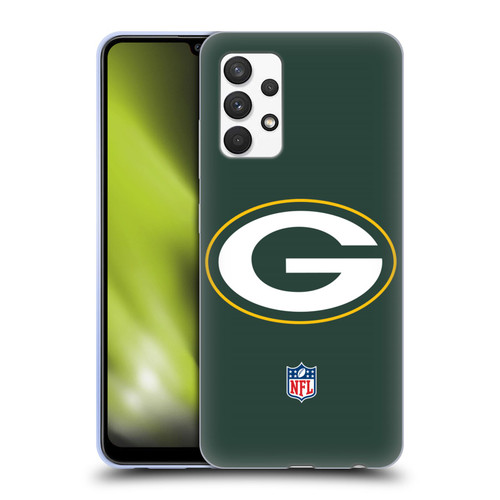 NFL Green Bay Packers Logo Plain Soft Gel Case for Samsung Galaxy A32 (2021)