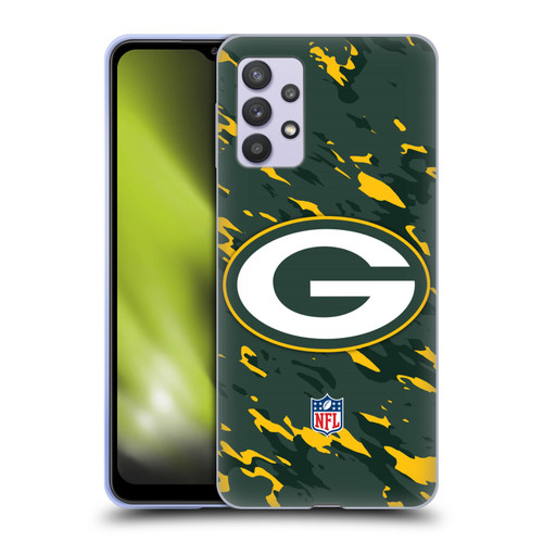 NFL Green Bay Packers Logo Camou Soft Gel Case for Samsung Galaxy A32 5G / M32 5G (2021)