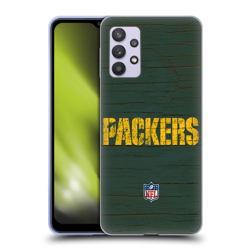 NFL Green Bay Packers Logo Distressed Look Soft Gel Case for Samsung Galaxy A32 5G / M32 5G (2021)