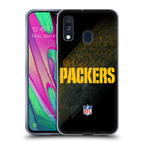NFL Green Bay Packers Logo Blur Soft Gel Case for Samsung Galaxy A40 (2019)