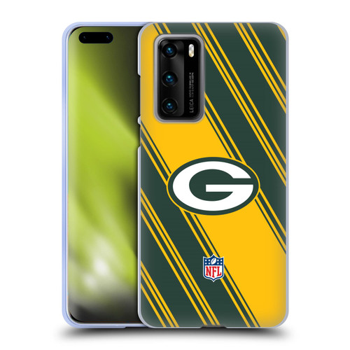 NFL Green Bay Packers Artwork Stripes Soft Gel Case for Huawei P40 5G