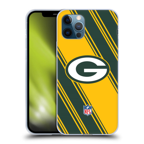 NFL Green Bay Packers Artwork Stripes Soft Gel Case for Apple iPhone 12 / iPhone 12 Pro