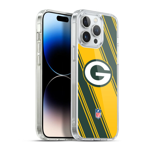 NFL Green Bay Packers Artwork Stripes Soft Gel Case for Apple iPhone 13 Pro Max