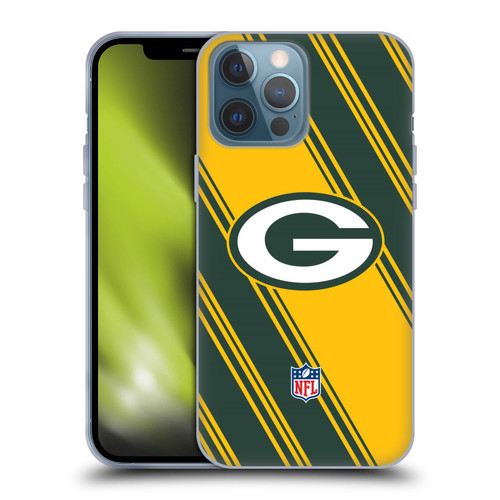 NFL Green Bay Packers Artwork Stripes Soft Gel Case for Apple iPhone 13 Pro Max
