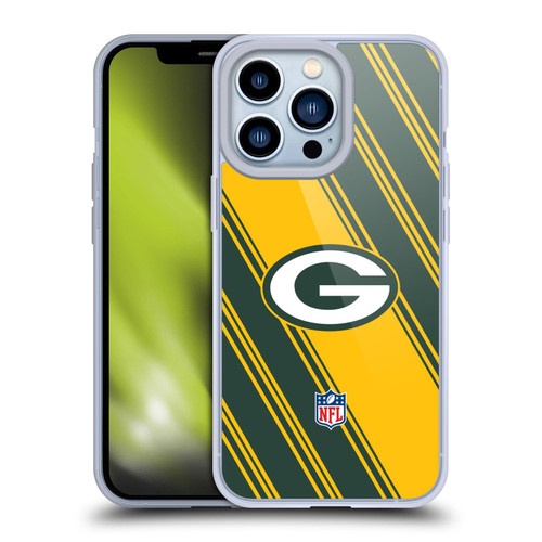 NFL Green Bay Packers Artwork Stripes Soft Gel Case for Apple iPhone 13 Pro
