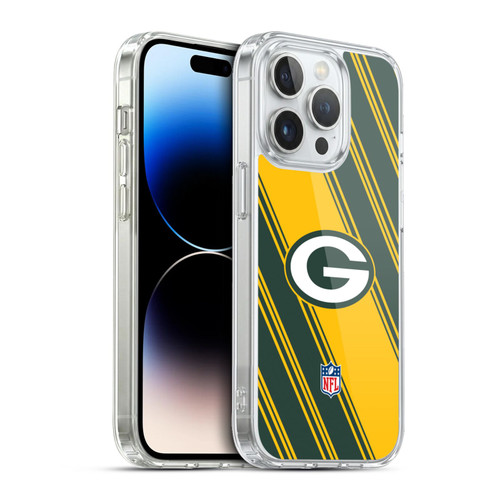 NFL Green Bay Packers Artwork Stripes Soft Gel Case for Apple iPhone 13 Pro