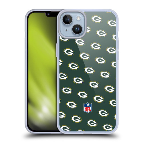 NFL Green Bay Packers Artwork Patterns Soft Gel Case for Apple iPhone 14 Plus