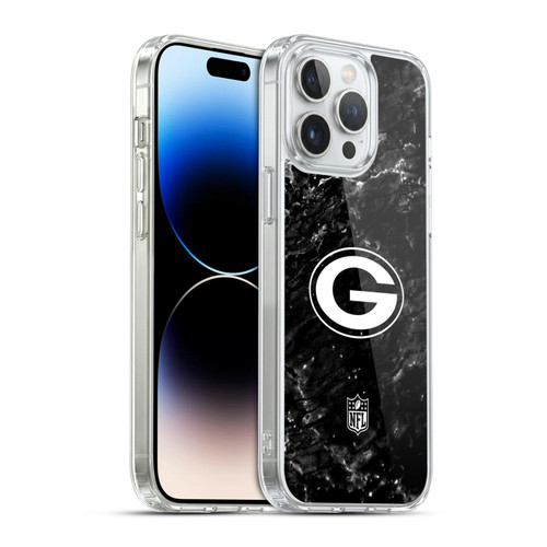 NFL Green Bay Packers Artwork Marble Soft Gel Case for Apple iPhone 14 Pro Max