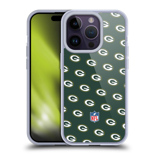 NFL Green Bay Packers Artwork Patterns Soft Gel Case for Apple iPhone 14 Pro