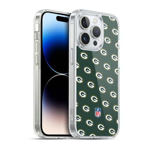 NFL Green Bay Packers Artwork Patterns Soft Gel Case for Apple iPhone 14 Pro