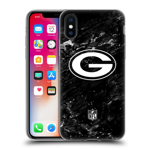 NFL Green Bay Packers Artwork Marble Soft Gel Case for Apple iPhone X / iPhone XS