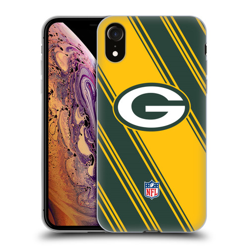 NFL Green Bay Packers Artwork Stripes Soft Gel Case for Apple iPhone XR