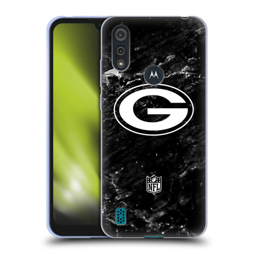 NFL Green Bay Packers Artwork Marble Soft Gel Case for Motorola Moto E6s (2020)