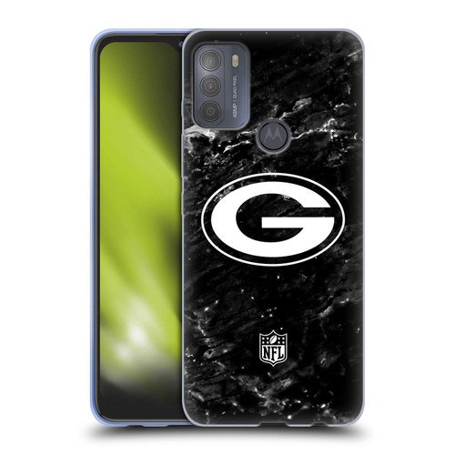 NFL Green Bay Packers Artwork Marble Soft Gel Case for Motorola Moto G50