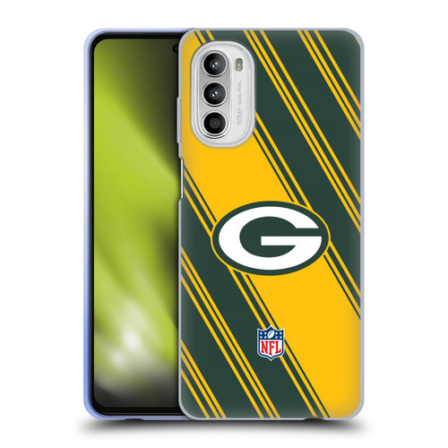 NFL Green Bay Packers Artwork Stripes Soft Gel Case for Motorola Moto G52