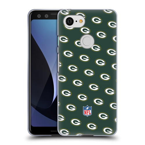 NFL Green Bay Packers Artwork Patterns Soft Gel Case for Google Pixel 3