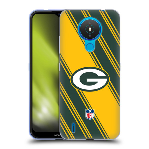 NFL Green Bay Packers Artwork Stripes Soft Gel Case for Nokia 1.4