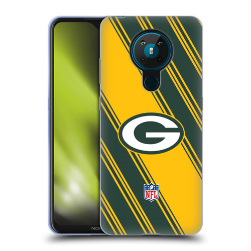 NFL Green Bay Packers Artwork Stripes Soft Gel Case for Nokia 5.3