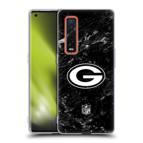 NFL Green Bay Packers Artwork Marble Soft Gel Case for OPPO Find X2 Pro 5G