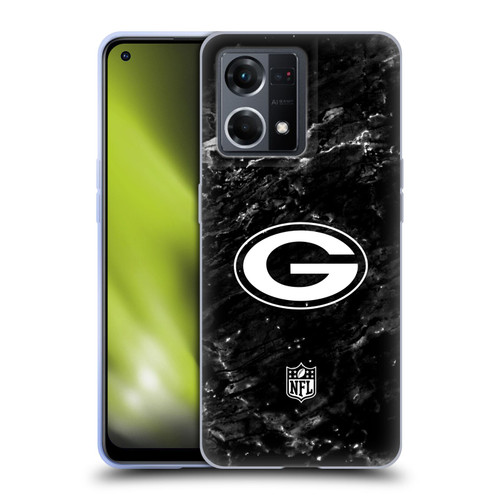 NFL Green Bay Packers Artwork Marble Soft Gel Case for OPPO Reno8 4G