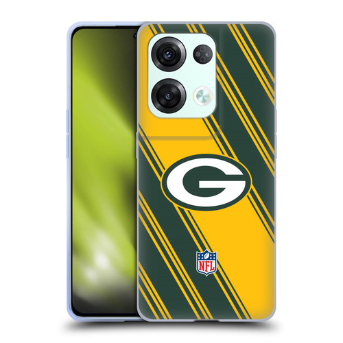 NFL Green Bay Packers Artwork Stripes Soft Gel Case for OPPO Reno8 Pro