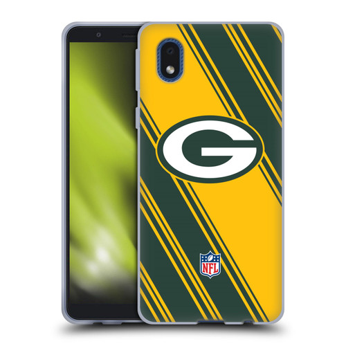 NFL Green Bay Packers Artwork Stripes Soft Gel Case for Samsung Galaxy A01 Core (2020)