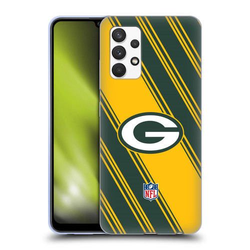 NFL Green Bay Packers Artwork Stripes Soft Gel Case for Samsung Galaxy A32 (2021)