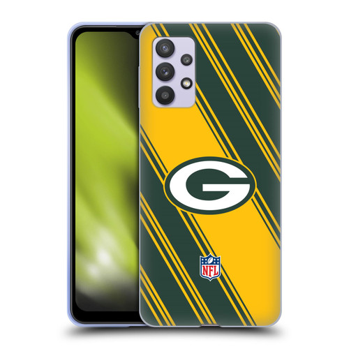 NFL Green Bay Packers Artwork Stripes Soft Gel Case for Samsung Galaxy A32 5G / M32 5G (2021)