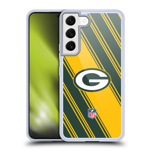 NFL Green Bay Packers Artwork Stripes Soft Gel Case for Samsung Galaxy S22 5G