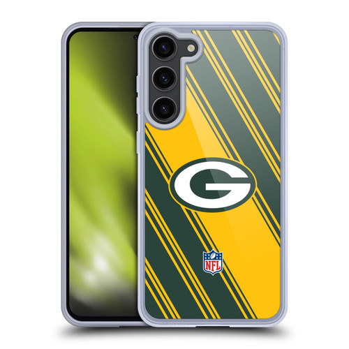 NFL Green Bay Packers Artwork Stripes Soft Gel Case for Samsung Galaxy S23+ 5G