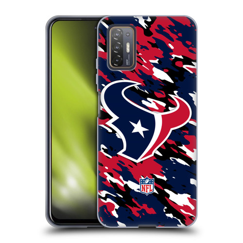 NFL Houston Texans Logo Camou Soft Gel Case for HTC Desire 21 Pro 5G