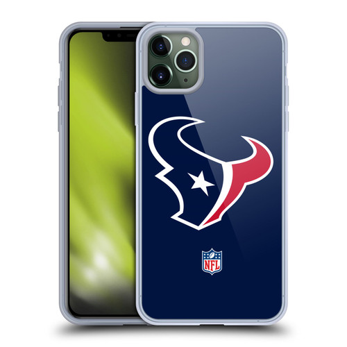 NFL Houston Texans Logo Plain Soft Gel Case for Apple iPhone 11 Pro Max