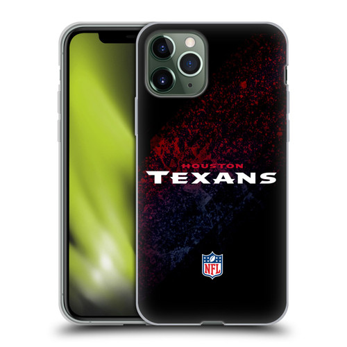NFL Houston Texans Logo Blur Soft Gel Case for Apple iPhone 11 Pro