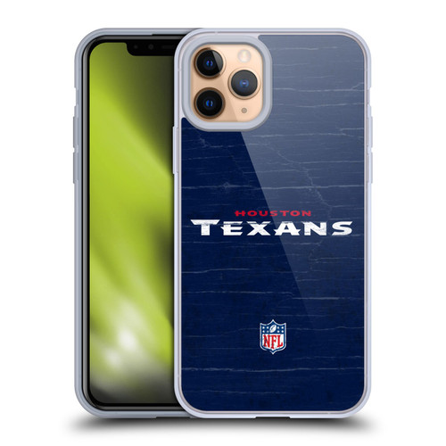 NFL Houston Texans Logo Distressed Look Soft Gel Case for Apple iPhone 11 Pro