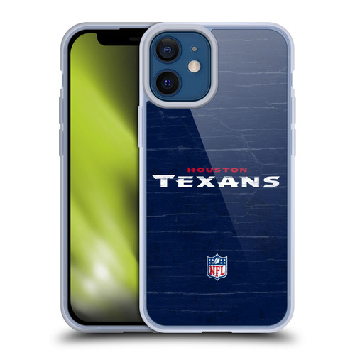 NFL Houston Texans Logo Distressed Look Soft Gel Case for Apple iPhone 12 Mini