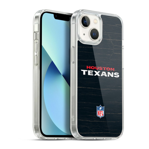 NFL Houston Texans Logo Distressed Look Soft Gel Case for Apple iPhone 13