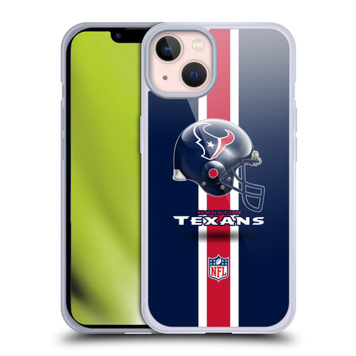 NFL Houston Texans Logo Helmet Soft Gel Case for Apple iPhone 13