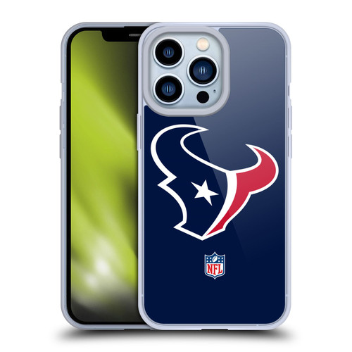NFL Houston Texans Logo Plain Soft Gel Case for Apple iPhone 13 Pro