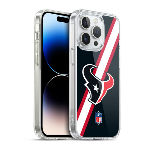NFL Houston Texans Logo Stripes Soft Gel Case for Apple iPhone 13 Pro & MagSafe