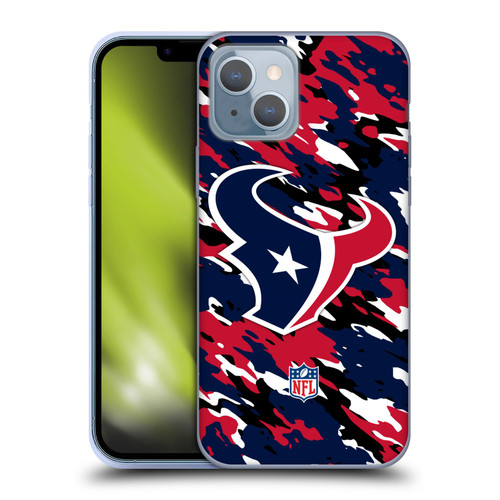 NFL Houston Texans Logo Camou Soft Gel Case for Apple iPhone 14
