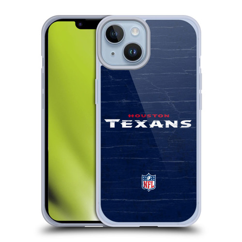 NFL Houston Texans Logo Distressed Look Soft Gel Case for Apple iPhone 14