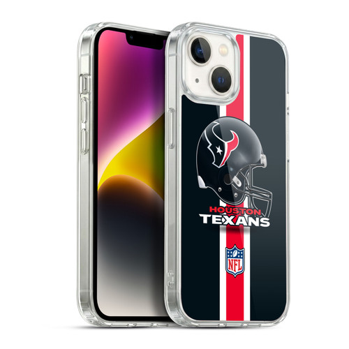 NFL Houston Texans Logo Helmet Soft Gel Case for Apple iPhone 14
