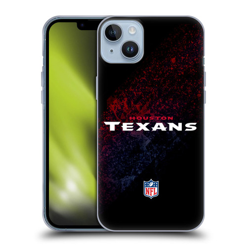 NFL Houston Texans Logo Blur Soft Gel Case for Apple iPhone 14 Plus