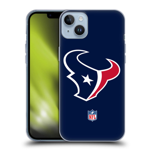 NFL Houston Texans Logo Plain Soft Gel Case for Apple iPhone 14 Plus