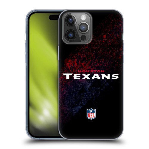 NFL Houston Texans Logo Blur Soft Gel Case for Apple iPhone 14 Pro Max