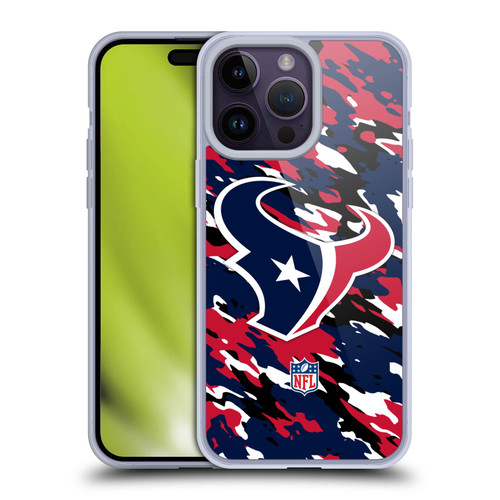 NFL Houston Texans Logo Camou Soft Gel Case for Apple iPhone 14 Pro Max
