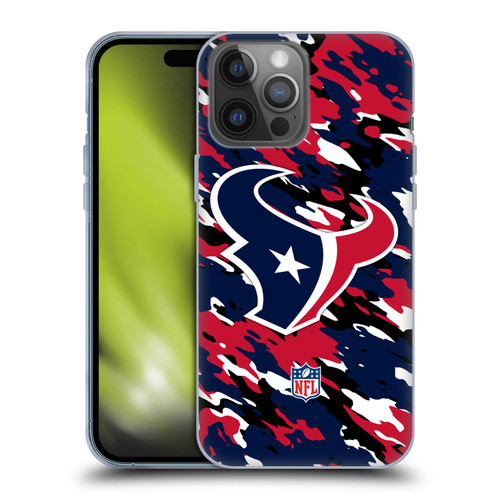 NFL Houston Texans Logo Camou Soft Gel Case for Apple iPhone 14 Pro Max